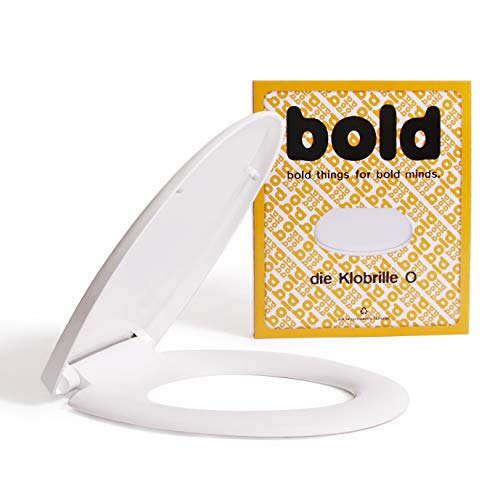 Bold O-Form Toilettendeckel mit Absenkautomatik - Klobdeckel mit Softclose - WC-Sitz - bruchsicher - Klobrille - Abnehmbar - kein knallen – weiß von Bullminger