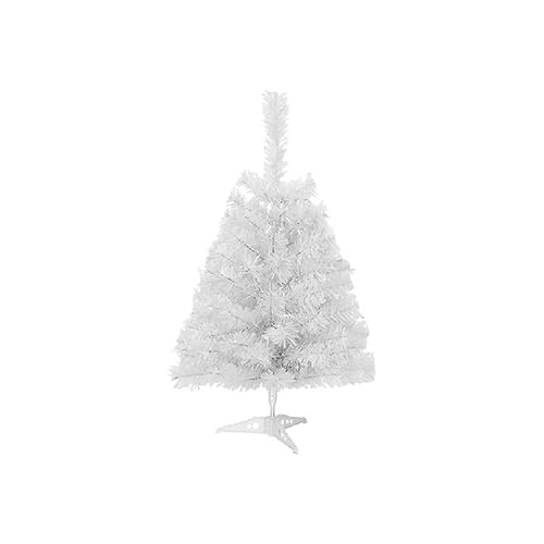 Bullpiano Tisch-Weihnachtsbaum, 45 cm Höhe, weiße künstliche Tannenbäume mit Kunststoffständer, Tischdekoration, Weihnachts-Partyzubehör, Weihnachtsdekorationen von Bullpiano
