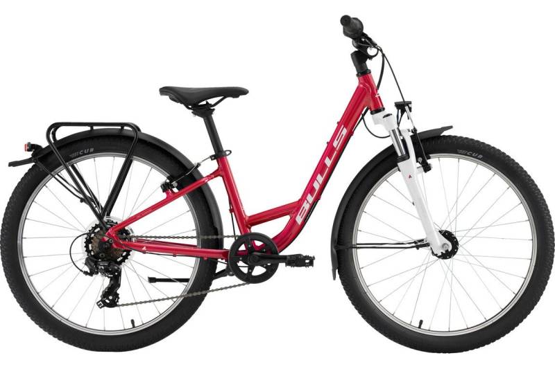 Bulls Kinderfahrrad Bulls Tokee Street 24'' 7 Gang outer Mädchen rot 2026, 7 Gang SHIMANO Tourney RD-TY300, Kettenschaltung von Bulls