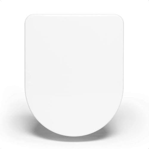 Bullseat® | Toilettendeckel D-Form mit Absenkautomatik, Antibakteriell, Quick-Release | WC Sitz abnehmbar mit Edelstahlbefestigung weiß | Toilettensitz aus Duroplast mit Softclose Bullseat® | Toilettendeckel D-Form mit Absenkautomatik, Antibakteriell, Quick-Release | WC Sitz abnehmbar mit Edelstahlbefestigung weiß | Toilettensitz aus Duroplast mit Softclose von Bullseat