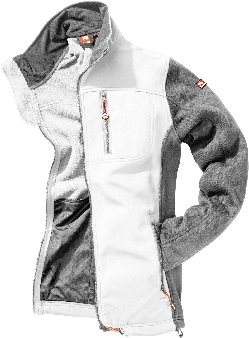 Strick-Softshelljacke WORXTAR weiß/grau Strick-Softshelljacke WORXTAR weiß/grau von Bullstar