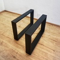 Tischbeinè Tischkufen Stahl Industrial Design Schwarzmatt Bullwood® von BullwoodDE