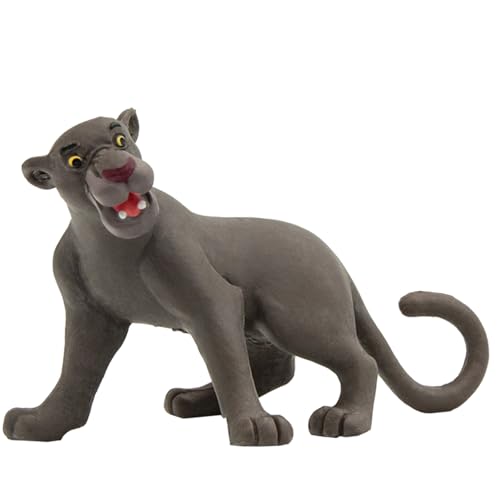 Bullyland 12377 - Spielfigur Panther Baghira aus Walt Disney Das Dschungelbuch, ca. 8,4 cm, detailgetreu, ideal als kleines Geschenk für Kinder ab 3 Jahren, Schwarz von Bullyland