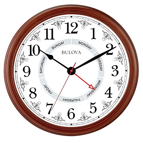 Bulova Daily Wanduhr, 45,7 cm, Kirschbraun von Bulova