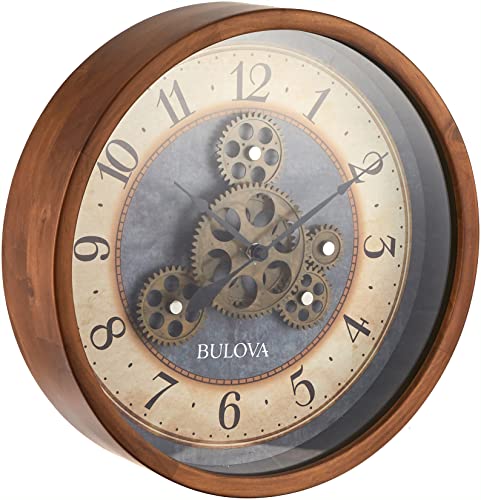 Bulova Gears in Motion Wanduhr, 12,8, Braun Kirsche von Bulova