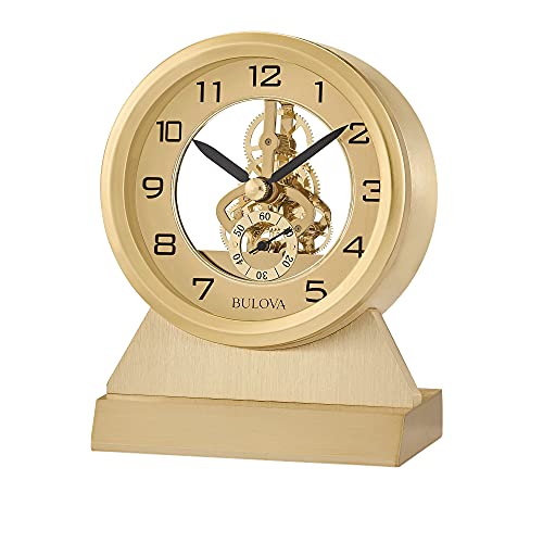 Bulova Golden Eye Tischuhr, Messing (B1710) von Bulova