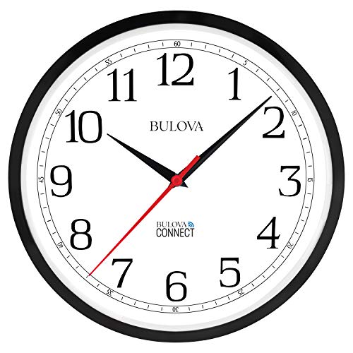 Bulova Precision Connect Wanduhr, 31,8 cm, Schwarz und Weiß von Bulova
