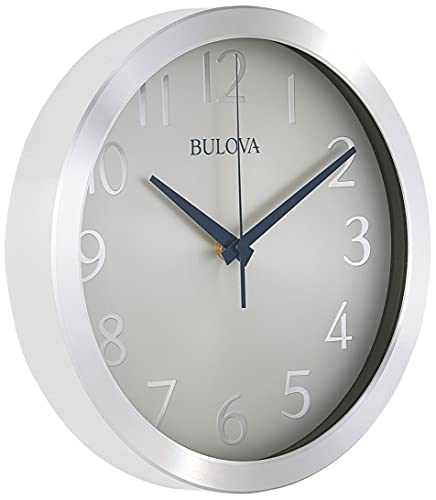 Bulova C4844 Winston Wanduhr, Aluminium, Silber, 9 inches von Bulova