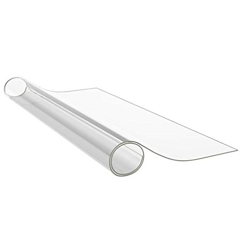 Bulufree 2 mm Starke PVC-Tischschutzrolle, Bodenmöbelschutzabdeckung wasserdicht, 70x70 cm, Transparent von Bulufree