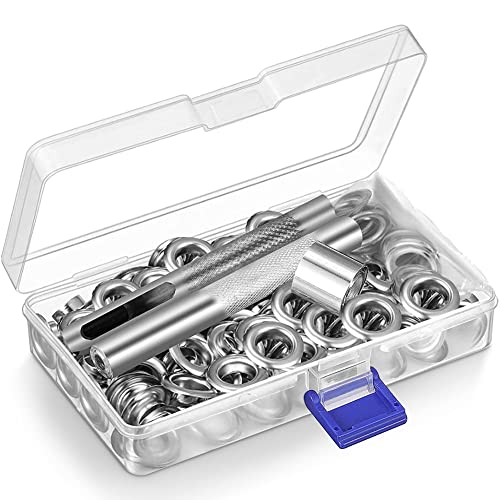 12 mm Ösen-Werkzeugset, 100 Sets, Ösenstanzset, Reparaturset, für Stoffvorhänge, Ledertaschen 12 mm Ösen-Werkzeugset, 100 Sets, Ösenstanzset, Reparaturset, für Stoffvorhänge, Ledertaschen von Bumdenuu