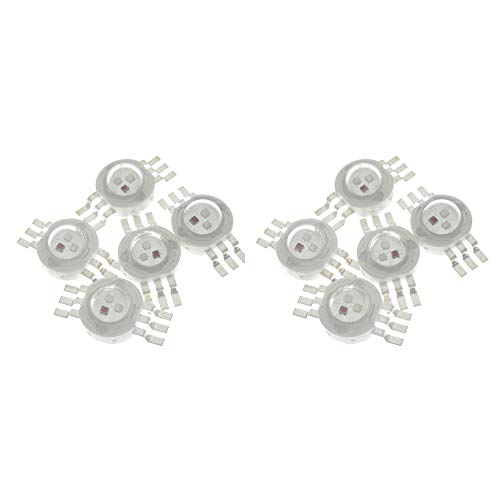 Bumdenuu 10 Stück 3 x 3 W High Power RGB Rot Grün Blau Lampe Licht Energiesparlampe Perlen Leuchtmittel 6PIN 45 MIL 3 W Chip mit hoher Leistung von Bumdenuu