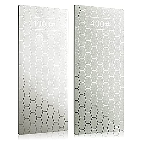 Bumdenuu 2 x Diamant-Schleifstein, Schleifstein, Diamant-Schärferplatte mit nicht (Körnung 400/1000) von Bumdenuu