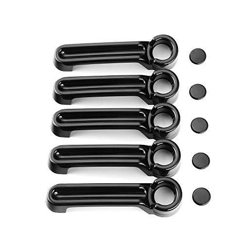 Bumdenuu AußEn TüR Griff & Heckklappen Abdeckung Trim für Jeep Wrangler JK 07-17 Liberty 08-12 Nitro 07-11 Schwarz 4Dr von Bumdenuu