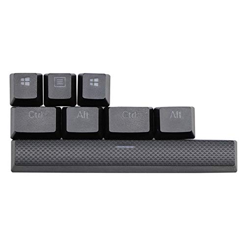 Bumdenuu PBT-Tasten für K65 K70 K95 für G710 + Mechanische Gaming-Tastatur, beleuchtete Tastaturkappen für MX (schwarz) von Bumdenuu
