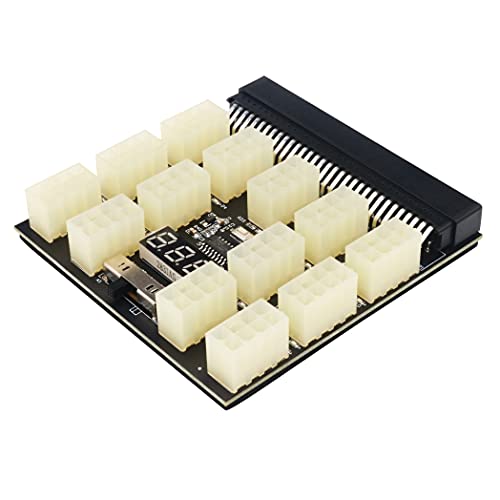 Bumdenuu Stromumwandler ATX 13 x 8 Pin mit Netzadapter für Digitalanzeigeserver für den Mining-Betrieb Ethereum BTC von Bumdenuu