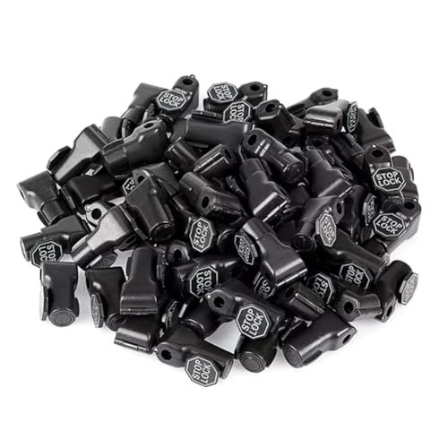 Bumiva 100 Stück Tragbare Kunststoff-Haken-Sicherung Anti-Diebstahl-Sperren Pegboard-Sicherheitshaken-Sperre Schwarz Bumiva 100 Stück Tragbare Kunststoff-Haken-Sicherung Anti-Diebstahl-Sperren Pegboard-Sicherheitshaken-Sperre Schwarz von Bumiva