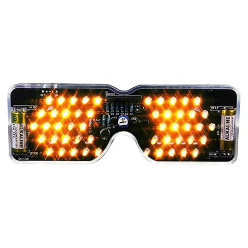 Bumiva Leuchtende Brille L?ten ¨¹bungsset DIY Elektronik-Kit Soundaktiviertes LED-Schulprojekt Gelbes Licht von Bumiva