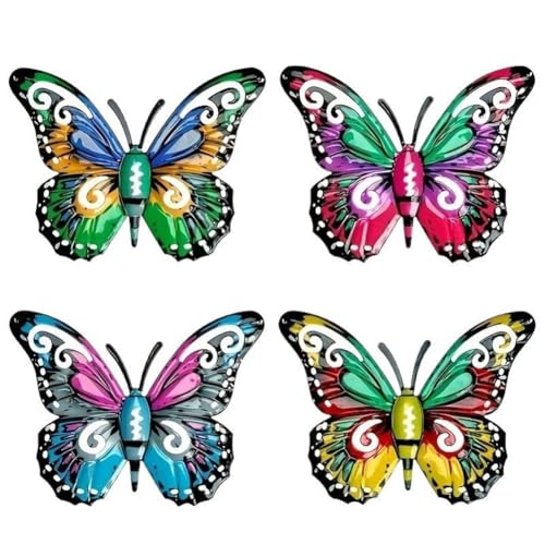 Bumiva Metall-Schmetterling-Wanddekorationen Metall-Schmetterlingsskulpturen für Garten- und Hofdekorationen Bumiva Metall-Schmetterling-Wanddekorationen Metall-Schmetterlingsskulpturen für Garten- und Hofdekorationen von Bumiva