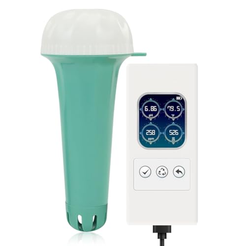Bumiva Pool Monitor Floating Wasser Testen Smart Gerät 4-In-1 PH/EC/TDS/Temp Digital Pool für Pool & Hot Tub & SPA von Bumiva