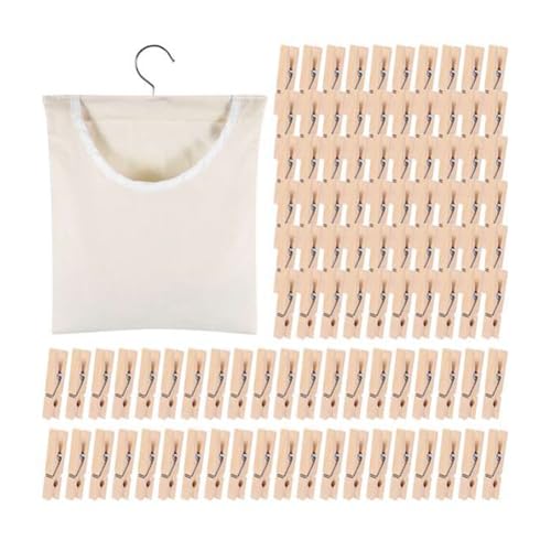 Bumiva Praktischer Wäscheklammerbeutel, Halbgeschlossener Wäscheklammerbeutel Aus Segeltuch, Hängeaufbewahrungsbeutel für Wäscheklammern, Wäscheaufbewahrungs-Organizer von Bumiva