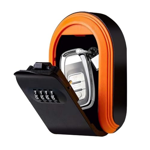 Bumiva Schlüsselbox für Schlüssel mit Code, Magnetschlüsselbox mit 4-Stelliger Kombination, Magnetschlüsselbox, Schlüsselbox für Schlüssel, Orange Bumiva Schlüsselbox für Schlüssel mit Code, Magnetschlüsselbox mit 4-Stelliger Kombination, Magnetschlüsselbox, Schlüsselbox für Schlüssel, Orange von Bumiva