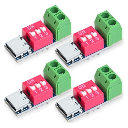 Bumiva USB-C PD Trigger Board PD/QC Decoy Schnellladung USB Typ-C auf 12V Hochgeschwindigkeitsladegerät Leistungsabgabe Boost 4Stk Bumiva USB-C PD Trigger Board PD/QC Decoy Schnellladung USB Typ-C auf 12V Hochgeschwindigkeitsladegerät Leistungsabgabe Boost 4Stk von Bumiva