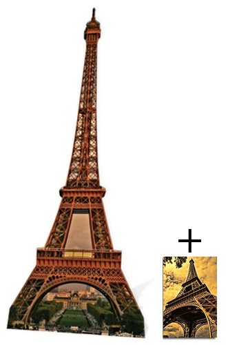 BundleZ-4-FanZ Fan Packs Eiffelturm - Lebensgrosse Pappfiguren/Stehplatzinhaber/Aufsteller - Enthält 8X10 (25X20Cm) Foto von BundleZ-4-FanZ Fan Packs