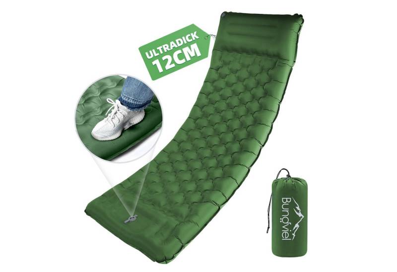 Bundviel Luftbett Camping Selbstaufblasend 12cm Dicke Luftmatratze Utraleicht mit Fußp Bundviel Luftbett Camping Selbstaufblasend 12cm Dicke Luftmatratze Utraleicht mit Fußp von Bundviel