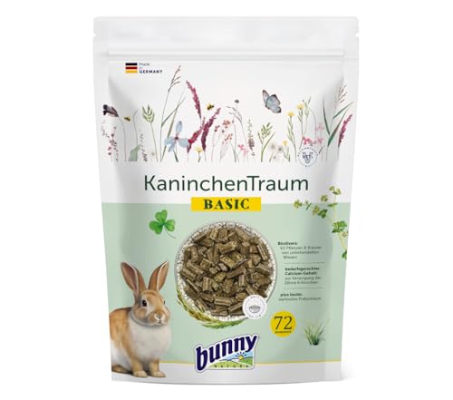 Bunny KaninchenTraum Basic | 600 g | Alleinfuttermittel für Zwergkaninchen ab dem 6. Lebensmonat | Mit 42 Verschiedene Pflanzen von unbehandelten Wiesen | 3-Faser-Mix Bunny KaninchenTraum Basic | 600 g | Alleinfuttermittel für Zwergkaninchen ab dem 6. Lebensmonat | Mit 42 Verschiedene Pflanzen von unbehandelten Wiesen | 3-Faser-Mix von Bunny