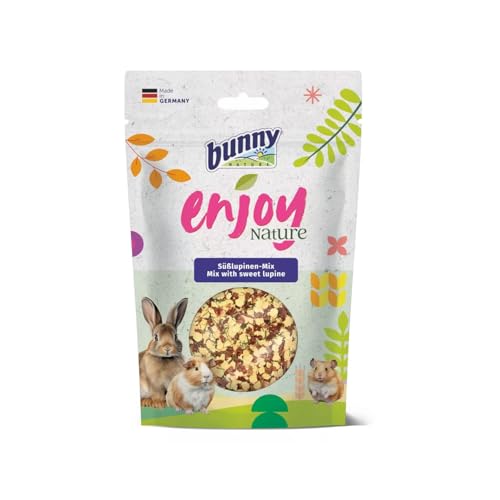Bunny Nature Ergänzungsfutter für Zwergkaninchen und Säugetiere, Enjoy Nature Mix mit süßer Lupine, 100g von Bunny