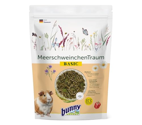 Bunny Nature MeerschweinchenTraum Basic | 600 g | Alleinfuttermittel für Meerschweinchen | Ab dem 5. Lebensmonat | Mit Pflanzen aus der Heimat der Meerschweinchen Bunny Nature MeerschweinchenTraum Basic | 600 g | Alleinfuttermittel für Meerschweinchen | Ab dem 5. Lebensmonat | Mit Pflanzen aus der Heimat der Meerschweinchen von Bunny