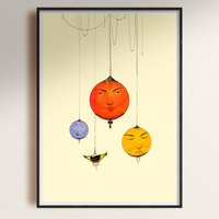Ornamente | Stilisierter Kunstdruck Amano Inspirierte Seltsame Okkulte Konzept Kunst Gothic, Uralte Kunst, Alchemie Druck von BunsoPrints
