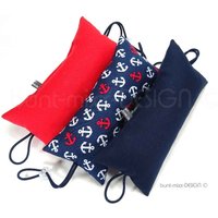 Set 3 Türstopper Maritim Blau Weiß Rot Anker Kordel Blau Türpuffer Klinke Türe Knauf Handmade By Buntmixxdesign © von BuntMixxDesign