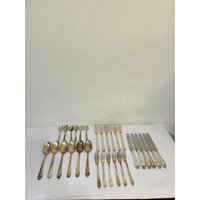 Art Deco Besteck, Versilbert, 38 Teile Art Deco Besteck, Versilbert, 38 Teile von BuntVintageandDesign