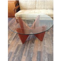 Couchtisch, Teak Und Glas, Danish Design von BuntVintageandDesign