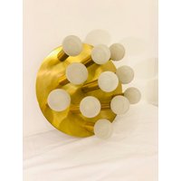 Deckenleuchte Der Firma Honsel Aus Den 1980Er Jahren, Gebürsteter Stahl von BuntVintageandDesign