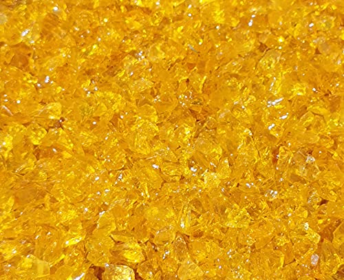 Bunte-Gartenwelt Gartendekoration Glassplitt, Glasbruch, gelb, glass stone yellow 5-10mm (1) von Bunte-Gartenwelt