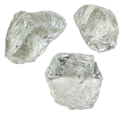 Bunte-Gartenwelt Glasbrocken Gartendekoration Glasstein Glasbruch klar transparent Glass Stone 80-120mm Glasdeko Außendeko (10) von Bunte-Gartenwelt