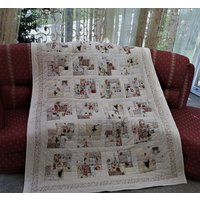 Hochwertige Unikat Patchworkdecke/Quilt Aus Designer Qualitätsstoffen, Farblich Liebevoll Abgestimmt, Fein Abgesteppt von BunteFlickenecke