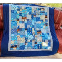 Hochwertige Unikat Patchworkdecke/Quilt Aus Designer Qualitätsstoffen, Farblich Liebevoll Abgestimmt, Fein Abgesteppt von BunteFlickenecke