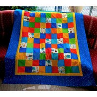 Hochwertige Unikat Patchworkdecke/Quilt Aus Designer Qualitätsstoffen, Farblich Liebevoll Abgestimmt, Fein Abgesteppt von BunteFlickenecke