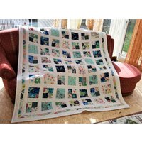Übergrößehochwertige Unikat Patchworkdecke Aus Designer Qualitätsstoffen, Farblich Liebevoll Abgestimmt, Fein Abgesteppt Übergrößehochwertige Unikat Patchworkdecke Aus Designer Qualitätsstoffen, Farblich Liebevoll Abgestimmt, Fein Abgesteppt von BunteFlickenecke
