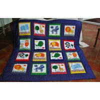 Kuschelige Unikat Patchworkdecke/Quilt Aus Designer Qualitätsstoffen, Farblich Liebevoll Abgestimmt, Fein Abgesteppt von BunteFlickenecke