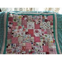 Übergrößekuschelige Unikat Patchworkdecke/Quilt Aus Designer Qualitätsstoffen, Farblich Liebevoll Abgestimmt, Fein Abgesteppt von BunteFlickenecke