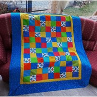 Neu in Bearbeitung Hochwertige Unikat Patchworkdecke/Quilt Aus Designer Qualitätsstoffen, Farblich Liebevoll Abgestimmt, Fein Abgesteppt von BunteFlickenecke