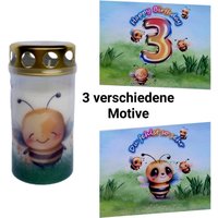 Grabkerze Biene Geburtstag Sternenkinder 38 von BunterGrabschmuck