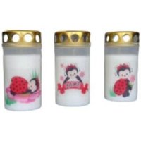 Grabkerze Marienkäfer Sternenkind Kindergrab 16 von BunterGrabschmuck