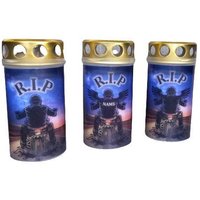 Grabkerze Motorrad Biker von BunterGrabschmuck