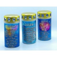 Grabkerze Silvester Neujahr Grablicht 44 von BunterGrabschmuck