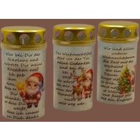Grabkerzen Nikolaus Advent Weihnachten Für Sternenkinder 3 Motive W20 von BunterGrabschmuck